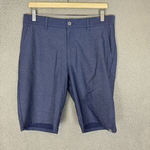 Adidas Shorts Mens‎ 32 Blue Flat Front Performance Stretch Golf Casual